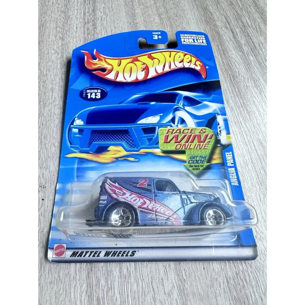 2002 Hot Wheels Anglia Panel #143 Truck Blue Card Mainline Series Blue New H61